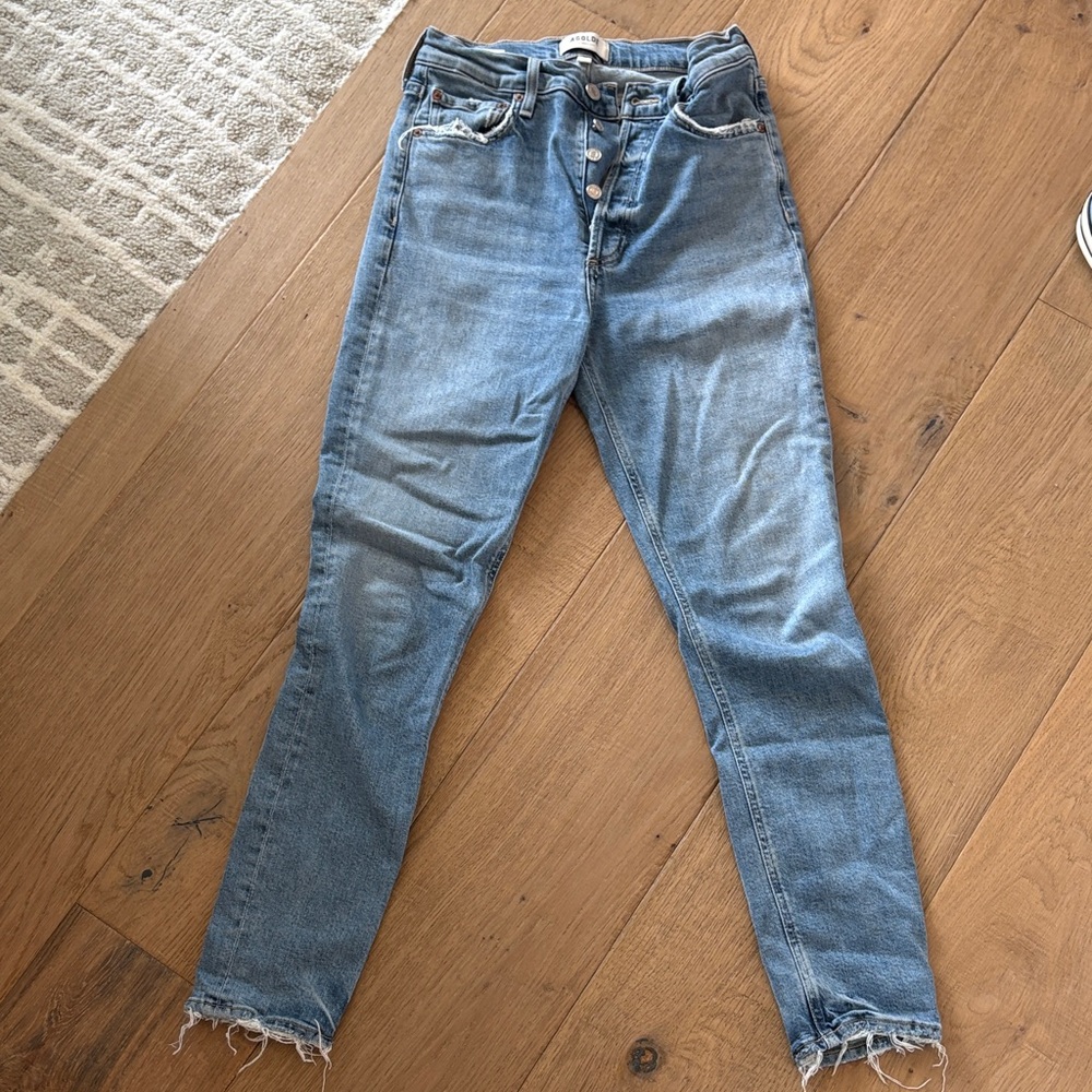 Agolde Blue Skinny Jeans